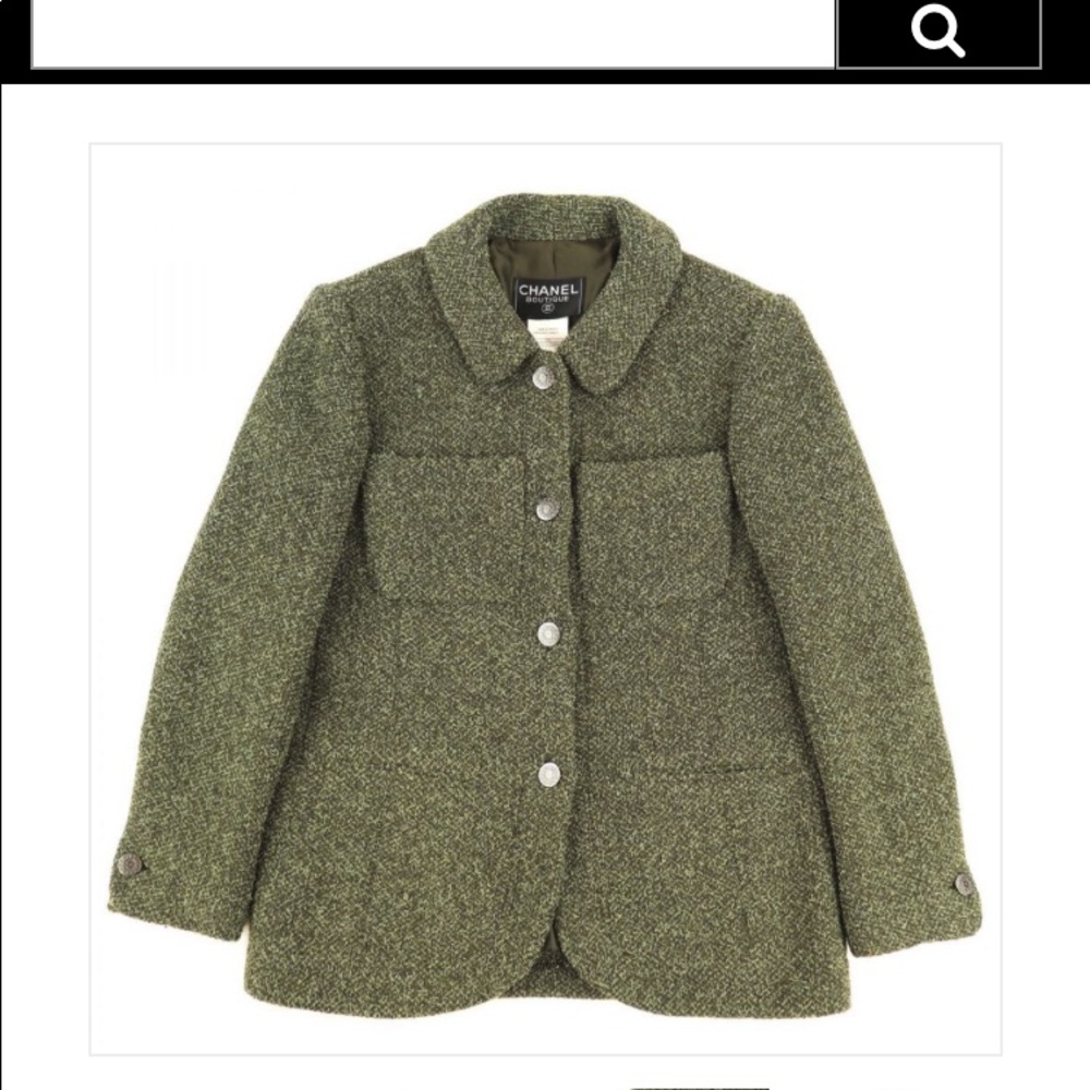 100% authentic Chanel Vintage Mohair Tweed Hacker